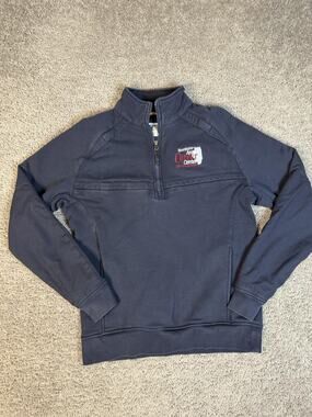First Tactical Sweatshirt Mens M Blue Pullover 1/4 Zip Pockets Fleece Logo